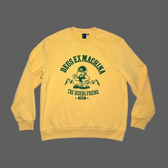 Deus Ex Machina Deus U Crew Sweatshirt Solar Power XL NWT 100% Cotton - Picture 1 of 9